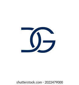 Initial DG Logo Design Vector