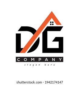 initial DG real estate logo vector