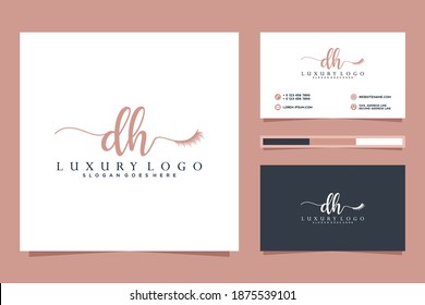 Erstmalige DH Feminine Logo-Kollektionen und Visitenkarten-Vorlage.
