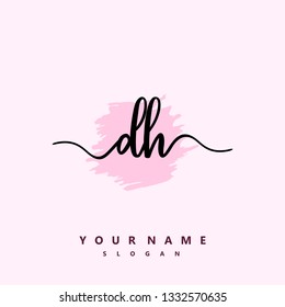 Initial DH handwriting logo