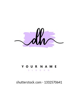 Initial DH handwriting logo