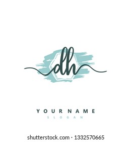 Initial DH handwriting logo