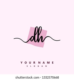 Initial DH handwriting logo