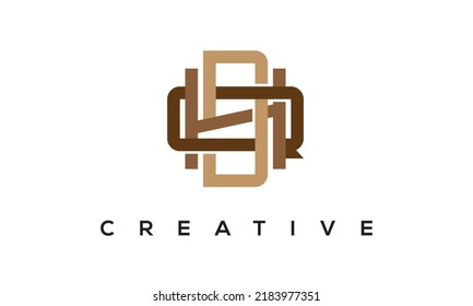 Erstmaliges Logo der DHQ-Buchstaben Monogram. Creative Modern DHQ Letters Symbol Vektorgrafik.