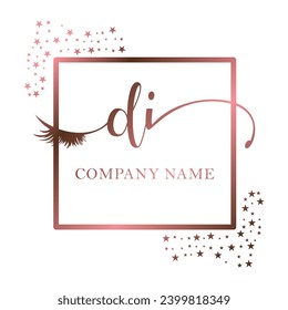Initial DI calligraphy company eye and eyelash handwriting