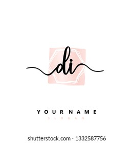 Initial DI handwriting logo