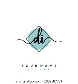 Initial DI handwriting logo