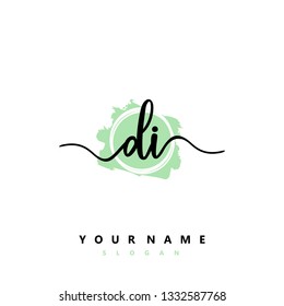 Initial DI handwriting logo