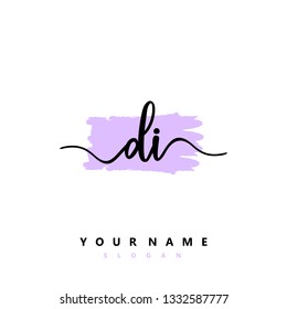 Initial DI handwriting logo