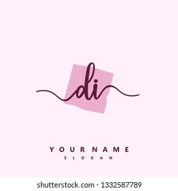 Initial DI handwriting logo