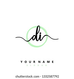 Initial DI handwriting logo
