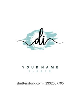 Initial DI handwriting logo