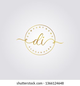 Initial DI handwriting logo
