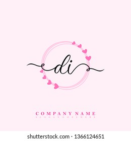 Initial DI handwriting logo