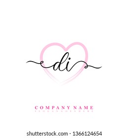 Initial DI handwriting logo
