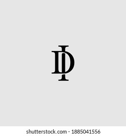 Initial DI ID monogram serif font