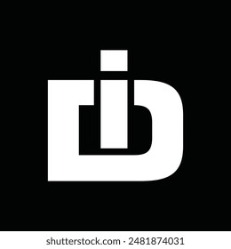 Initial DI Or ID Simple Icon Business Creative Design Logo