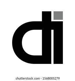 Initial DI Letter logo design vector template