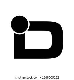 Initial DI Letter logo design vector template