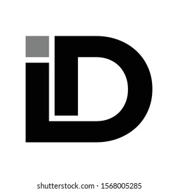 Initial DI Letter logo design vector template