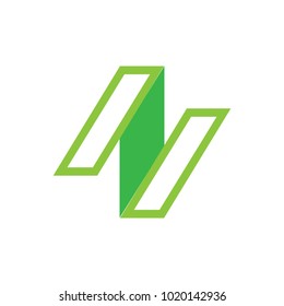 Initial Diagonal Outline Abstract Corporate Symbol Vector Illustration Graphic Design