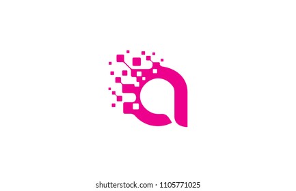 a initial digital logo
