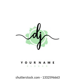 Initial DJ handwriting logo