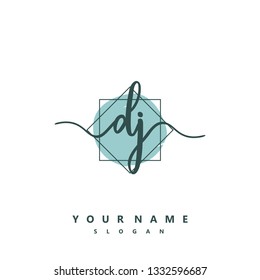 Initial DJ handwriting logo