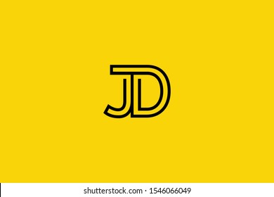 Initial DJ JD Letter Logo Design Vector Template. Monogram and Creative Alphabet D J Letters icon Illustration.