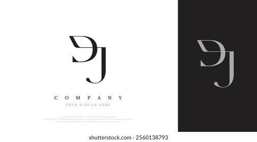 Initial DJ Logo Design Vector 