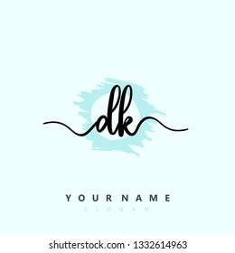 Initial DK handwriting logo