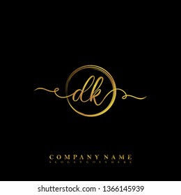 Initial DK handwriting logo