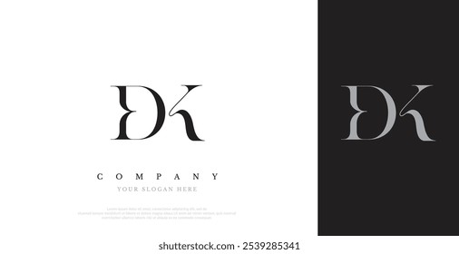 Vetor de design do logotipo DK inicial 