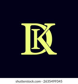 Initial DK Logo Design Vector