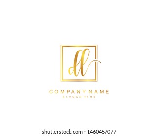 Initial DL beauty monogram and elegant logo design, handwriting logo of initial signature, wedding, fashion, floral and botanical with creative template.