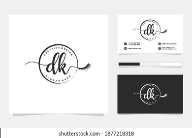 Initial DL Feminine logo collections and business card template.
