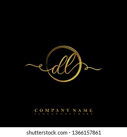Initial DL handwriting logo