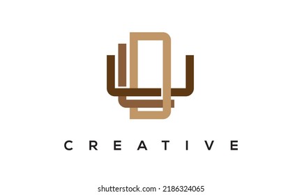 initial DLU letters Monogram Logo. Creative Modern DLU Letters icon vector Illustration.