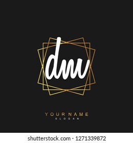 Initial DM handwriting logo vector