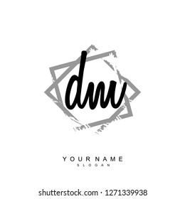 Initial DM handwriting logo vector