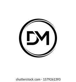 Initial DM Letter Logo With Creative Modern Business Typography Vector Template. Creative Letter DM Logo Vector.
