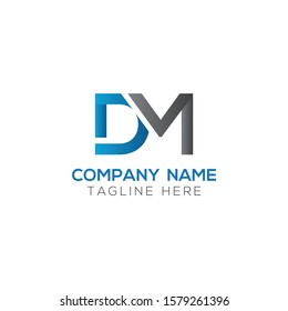 Initial DM Letter Logo With Creative Modern Business Typography Vector Template. Creative Letter DM Logo Vector.