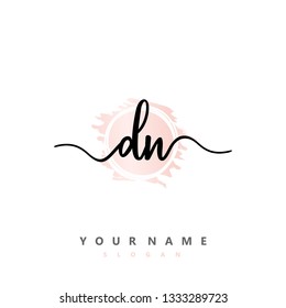Initial DN handwriting logo
