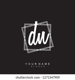 Initial DN handwriting logo vector