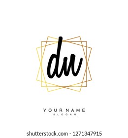 Initial DN handwriting logo vector