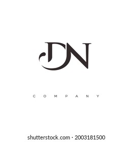 Initial DN logo design vector