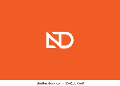 Initial DN ND Letter Logo Design Vector Template. Monogram and Creative Alphabet D N Letters icon Illustration.