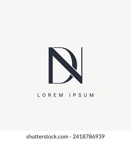 Initial DN and ND modern monogram and elegant logo design, Professional Letters Vector Icon Logo on background