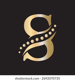 Initial Dna Logo combine with letter S vector template