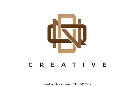 initial DNQ, QND letters monogram, three letters creative modern typographic logo, eye catching alphabet stylish logo vector